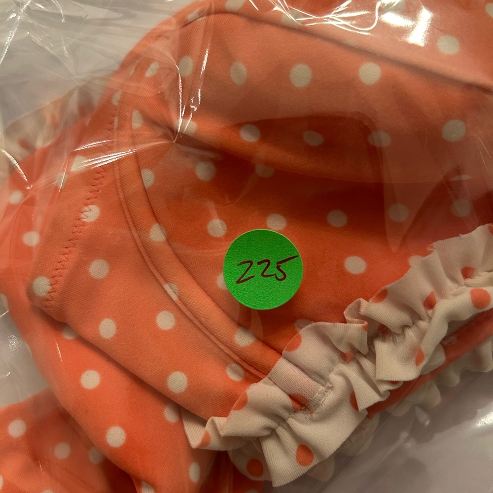 Victoria's Secret Orange Polka Dot Ruffle Bandeau Bra & Bikini Set #225 - Picture 12 of 12